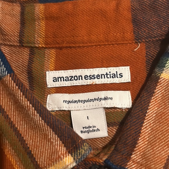 Amazon Essentials Rust Flannel Shirt - Picture 5 of 6